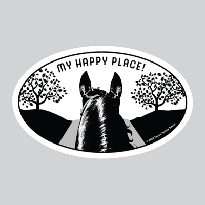 3" Tumbler Horse Sticker / Happy Place Trail  / WATERPROOF