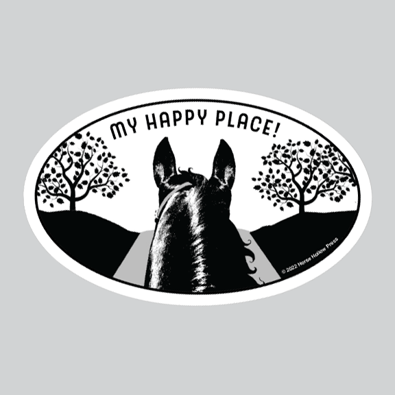 3" Tumbler Horse Sticker / Happy Place Trail  / WATERPROOF