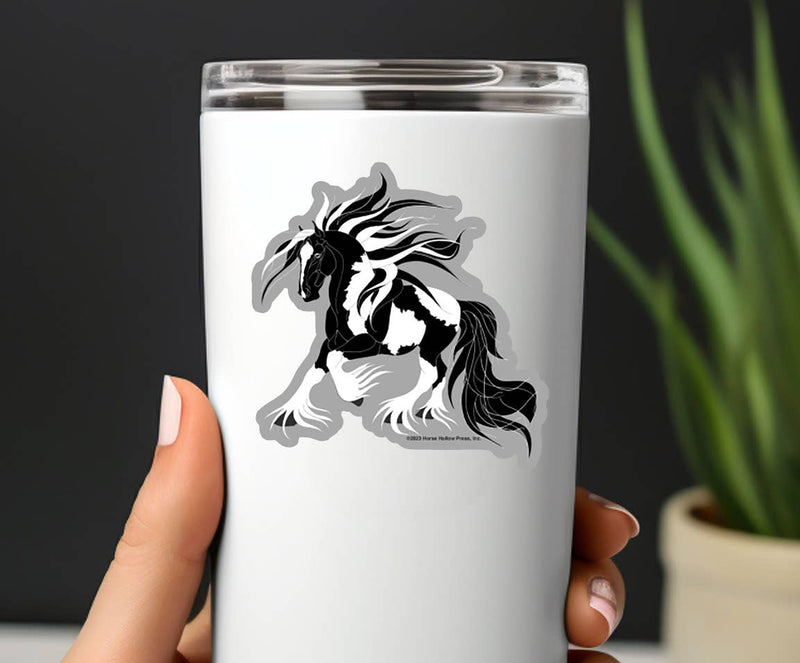 3" Tumbler Horse Sticker / Gypsy Vanner Horse / WATERPROOF