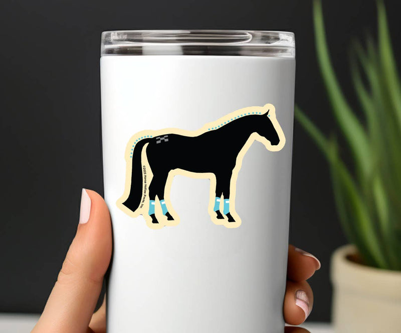 3" Tumbler Horse Sticker / Show Horse Wraps / WATERPROOF