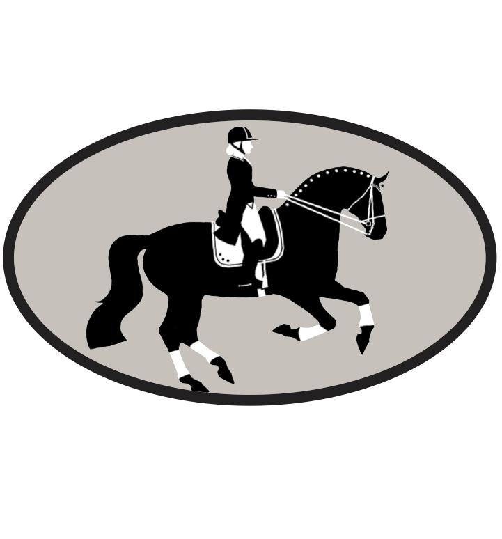 Oval Equestrian Horse Sticker / Piaffe Dressage / WATERPROOF