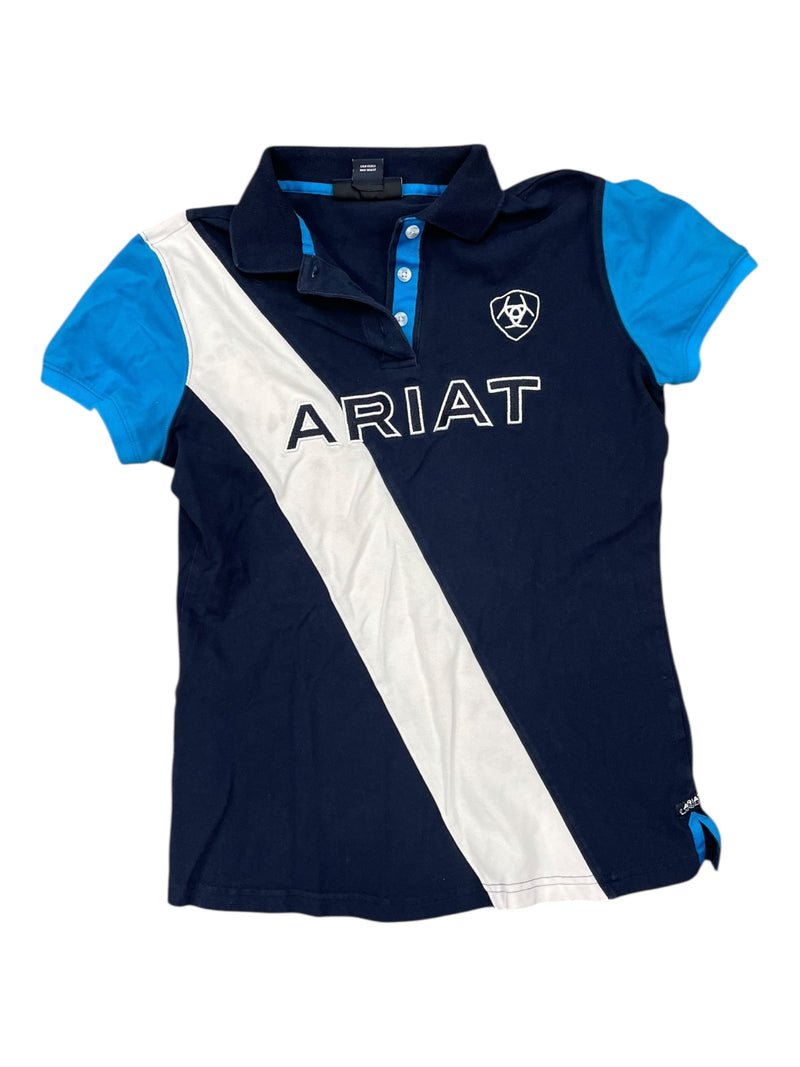 Ariat SS Polo - Navy/White/Blue - M - USED