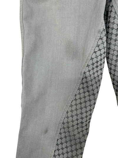 Ovation Full Seat Breeches - Grey - 28R - USED