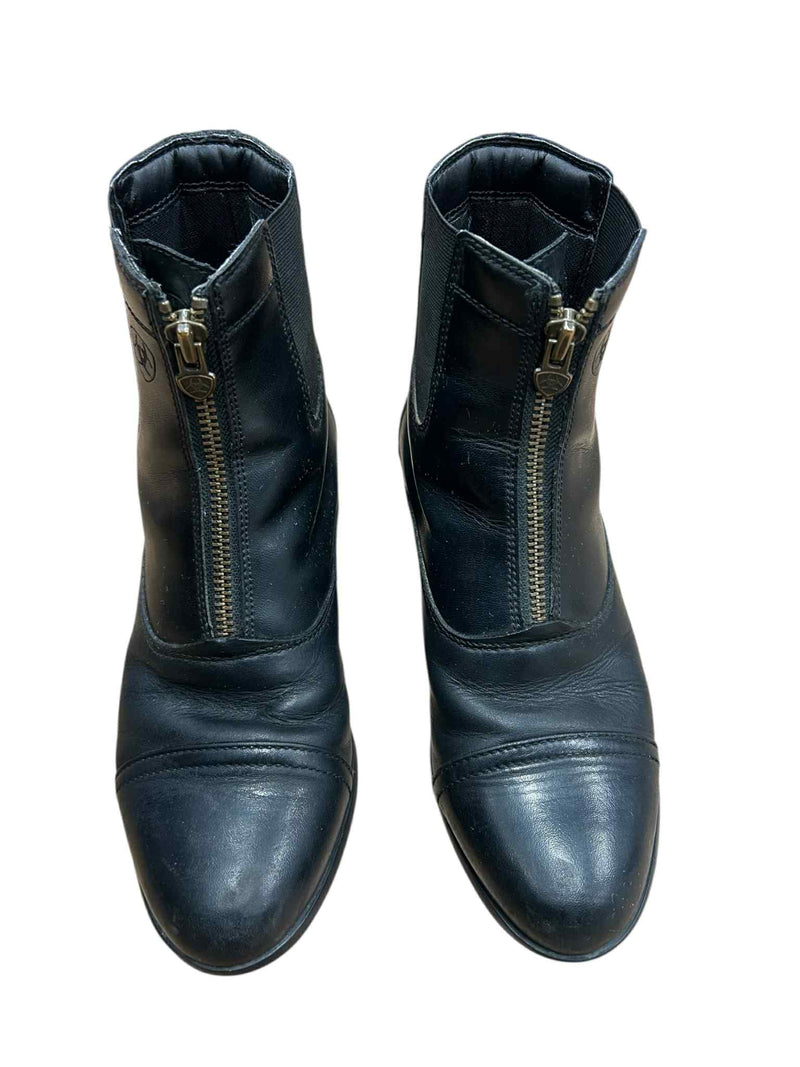 Ariat Zip Paddock Boots - Black - 8.5B - USED