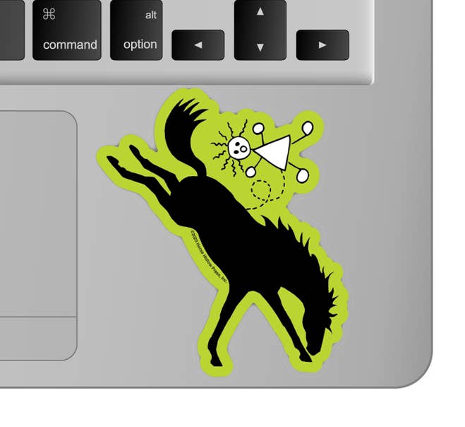 3" Tumbler Horse Sticker / Green Bucking Horse / WATERPROOF