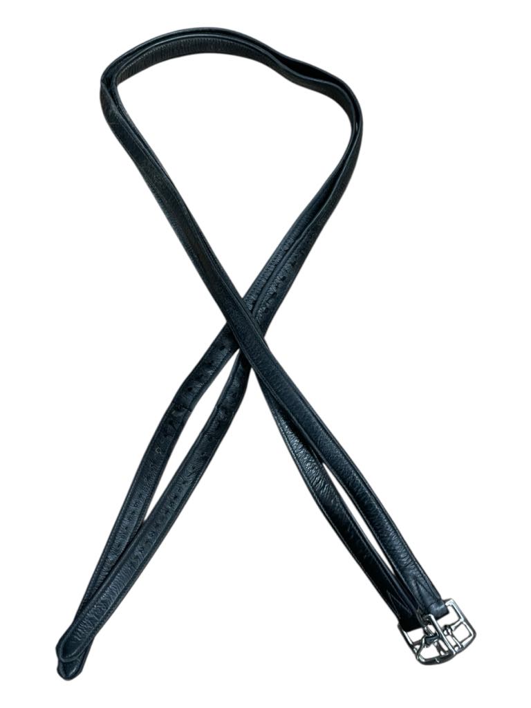 Red Barn Stirrup Leathers - Black - Approx 58" - USED