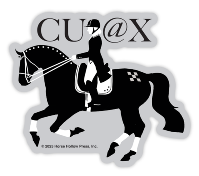 3" Tumbler Horse Sticker / CU @ X Dressage / WATERPROOF