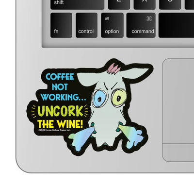 3" Tumbler Horse Sticker / Uncork the Wine / WATERPROOF