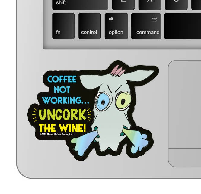 3" Tumbler Horse Sticker / Uncork the Wine / WATERPROOF