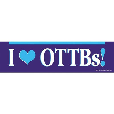 Horse Bumper Sticker / I Love OTTBs!