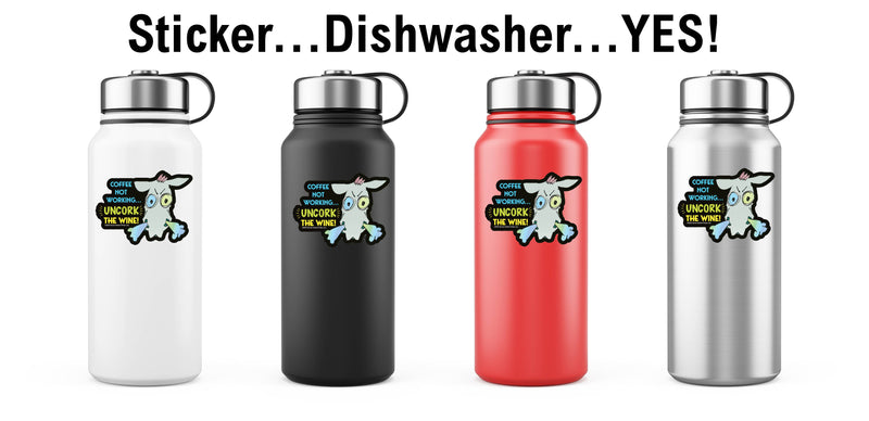 3" Tumbler Horse Sticker / Uncork the Wine / WATERPROOF