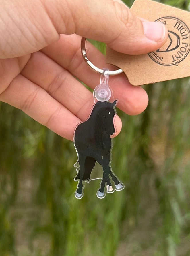 High Point Equestrian Dressage Horse Keychain