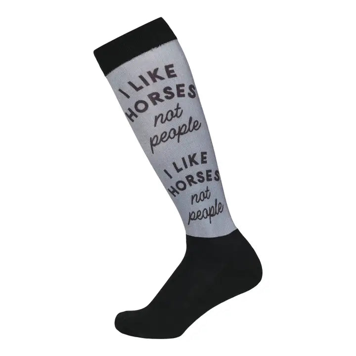 Dapplebay Slick Boot Socks-I Like Horses