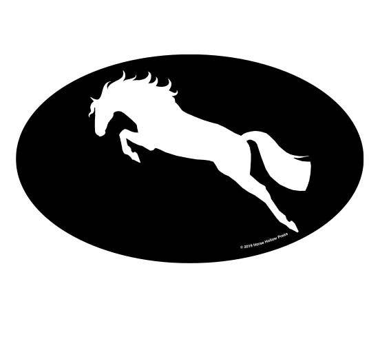 Oval Equestrian Horse Sticker / Jumper / WATERPROOF