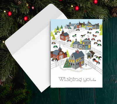Horse Christmas Card / New England / Holiday Greeting Card
