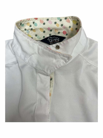 Shires LS Show Shirt - White/Pineapple - L - USED