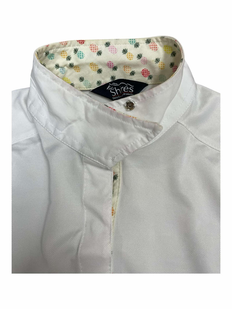 Shires LS Show Shirt - White/Pineapple - L - USED