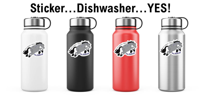 3" Tumbler Horse Sticker / Instant Happy / WATERPROOF