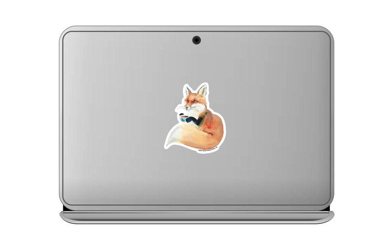 3" Tumbler Fox Sticker / Coffee & Fox / WATERPROOF