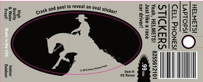 Horse Western Laptop Cell Phone & Helmet Sticker: Live/Slide