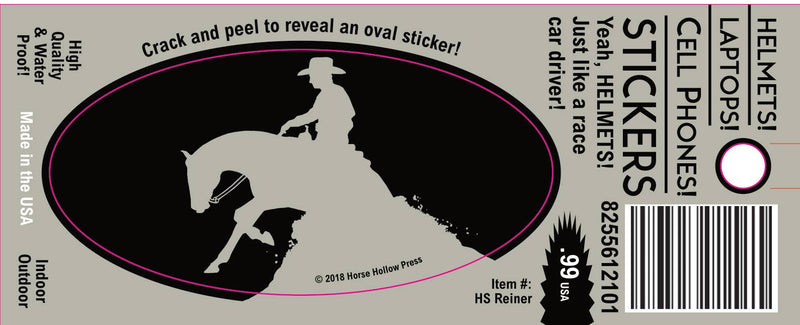 Horse Western Laptop Cell Phone & Helmet Sticker: Live/Slide