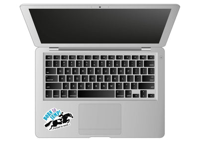 3" Tumbler Horse Sticker / Born to Jump Work / WATERPROOF