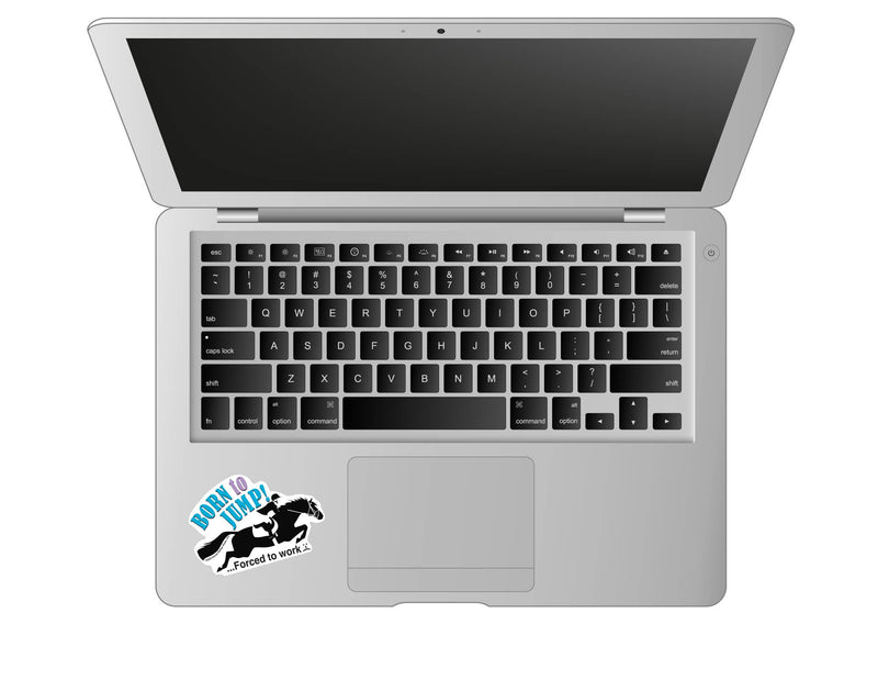 3" Tumbler Horse Sticker / Born to Jump Work / WATERPROOF