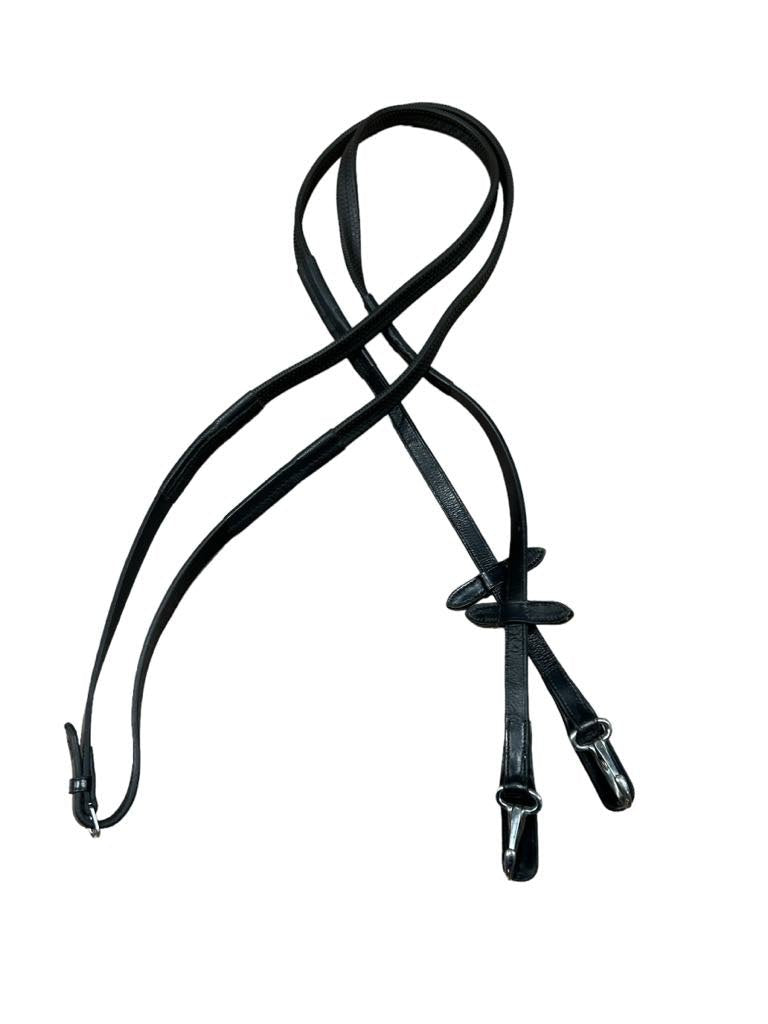 Clip On Rubber Reins - Black- USED