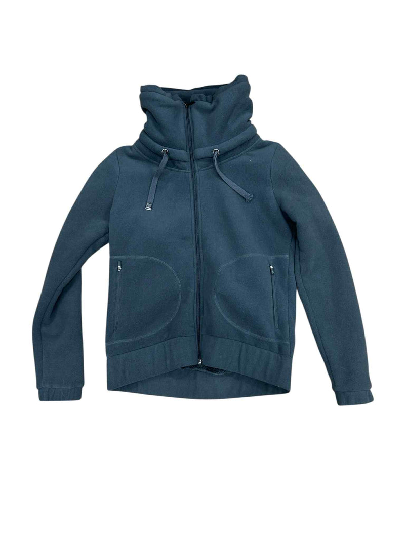 AA High Collar Fleece Jacket - Grey - Medium - USED