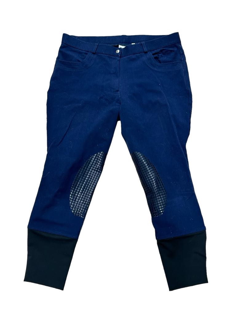 Grewal Knee Patch Breeches - Navy - 34R - USED