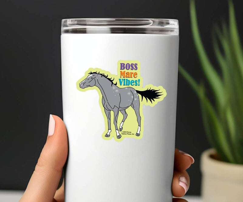 3" Tumbler Horse Sticker / Boss Mare Vibes / WATERPROOF