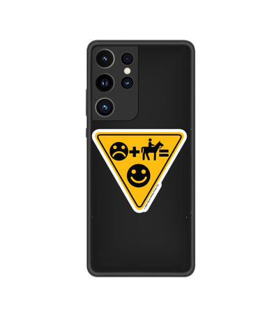 3" Tumbler Horse Sticker / Frown, Ride = Smile / WATERPROOF