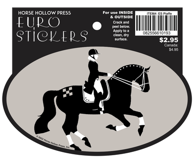 Oval Equestrian Horse Sticker / Piaffe Dressage / WATERPROOF
