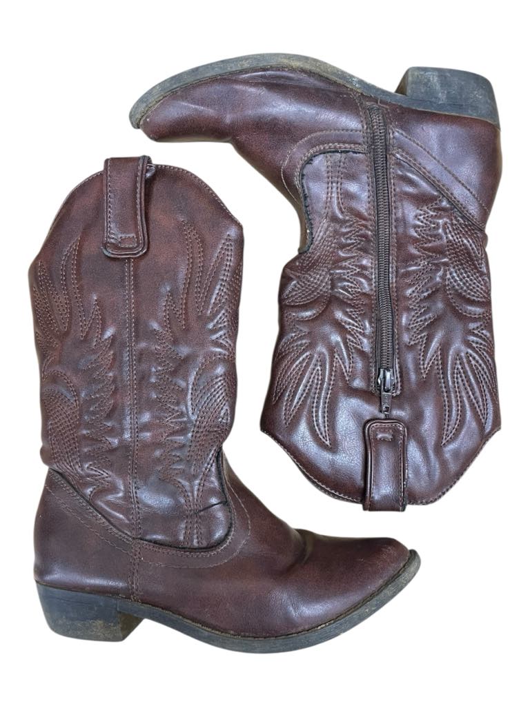 Unbranded Cowgirl Boots - Brown - Girls 2 - USED