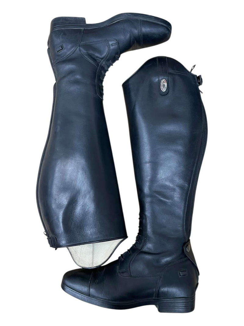 Deniro Amabile Field Boots - Black - 38 (7.5/8), MC Height, XXL Calf - USED