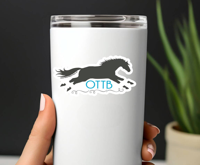 3" Tumbler Horse Sticker / OTTB Thoroughbred / WATERPROOF