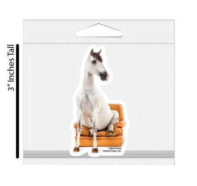 3" Tumbler Horse Sticker / Horse Seated Chair / WATERPROOF