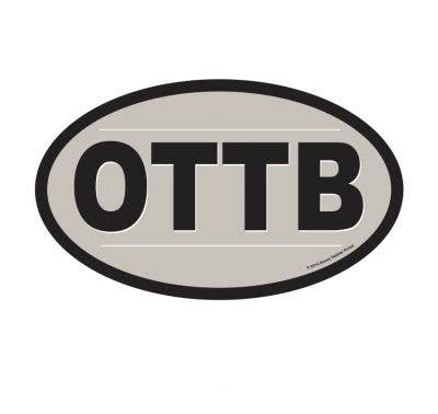 Oval Equestrian Horse Sticker / OTTB / WATERPROOF