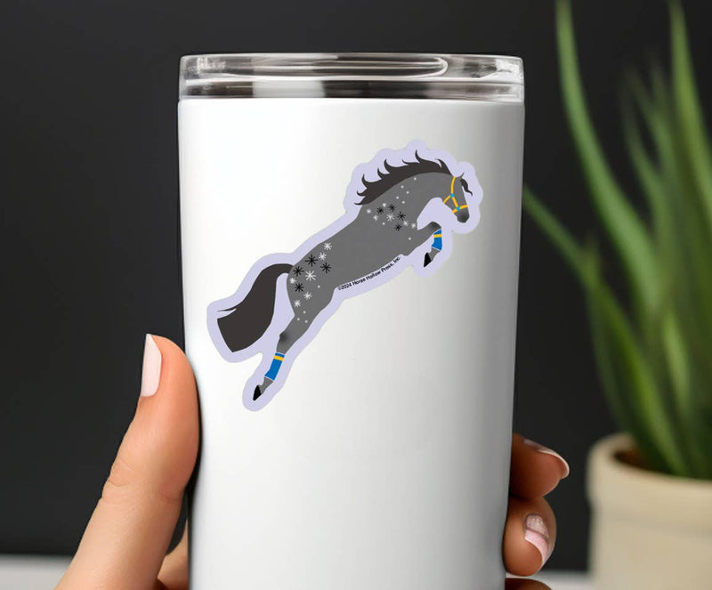 3" Tumbler Horse Sticker / Dappled Grey Jumper / WATERPROOF