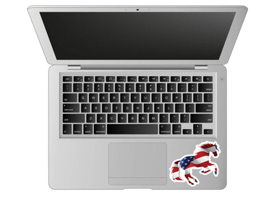 3" Tumbler Horse Sticker / American Flag / WATERPROOF