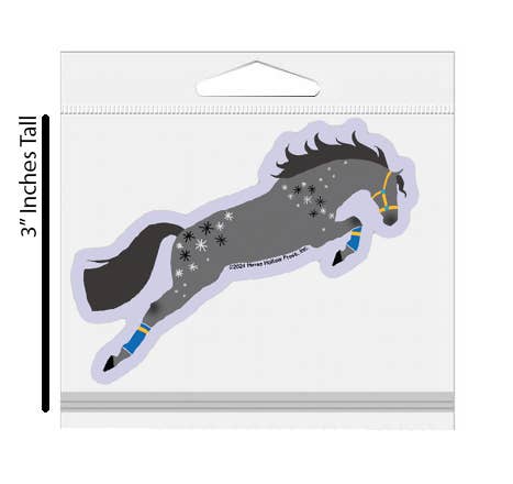 3" Tumbler Horse Sticker / Dappled Grey Jumper / WATERPROOF