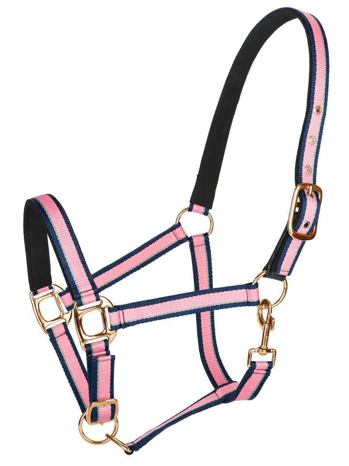 Tuffrider Adjustable Nylon Breakaway Halter With Rose Gold Fittings