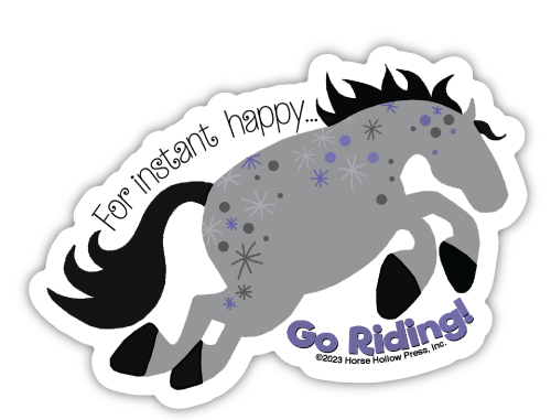 3" Tumbler Horse Sticker / Instant Happy / WATERPROOF
