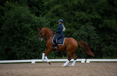 Equestrian Stockholm Midnight White Edge Saddle Pad