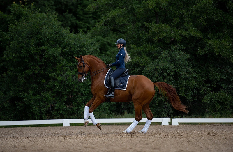Equestrian Stockholm Midnight White Edge Saddle Pad