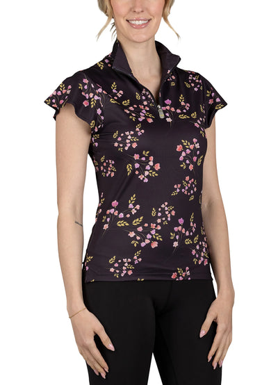 Kastel Flutter Sleeve Top - Floral Buds