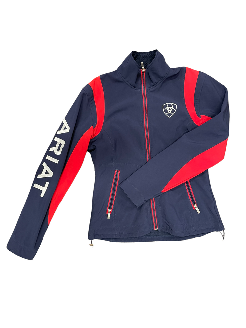 Ariat Softshell Jacket - Navy/Red - M - USED