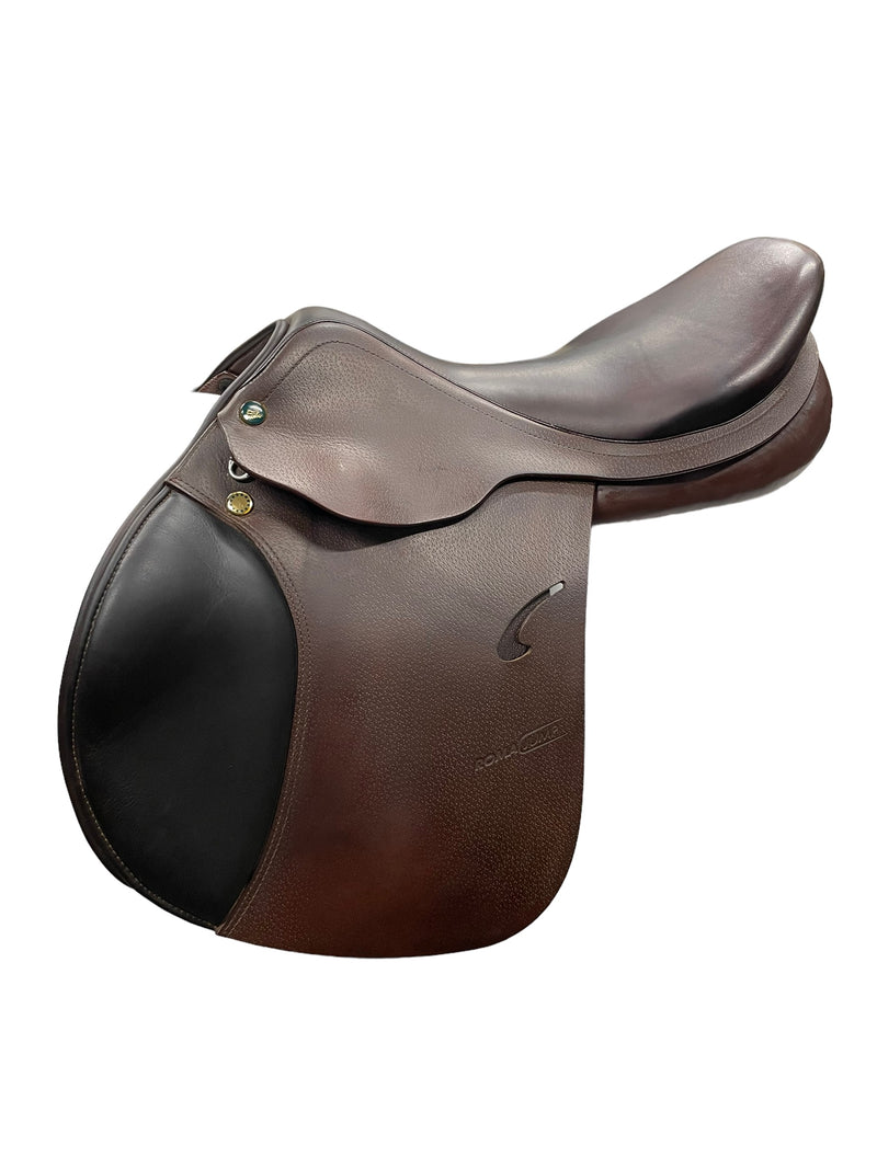 Prestige Roma Jump Saddle - 18" seat/33cm Tree - Tobacco - USED