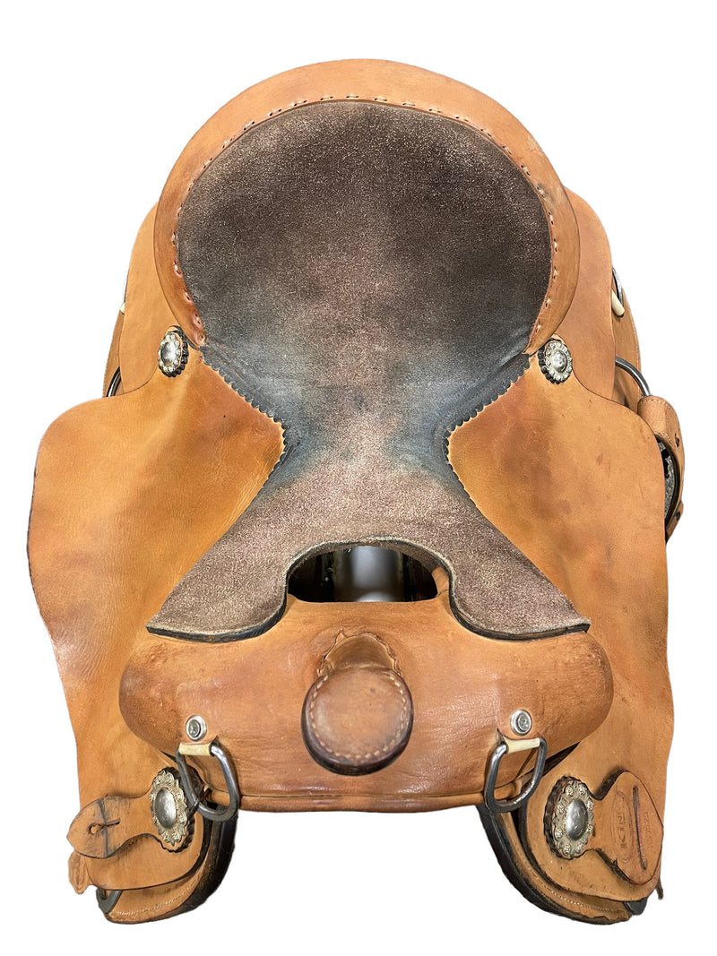 King Series Western Training Saddle - 15" seat/5.5" tree - brown - USED