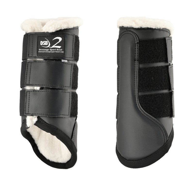 Dressage Sport Boot 2 - Black w/ White Fleece